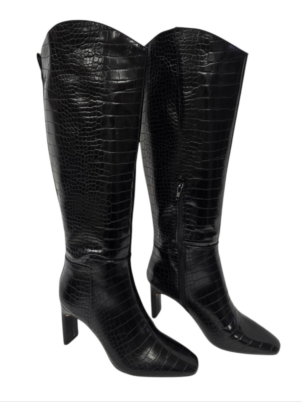 NWT Express Knee High Heeled Boots in Black